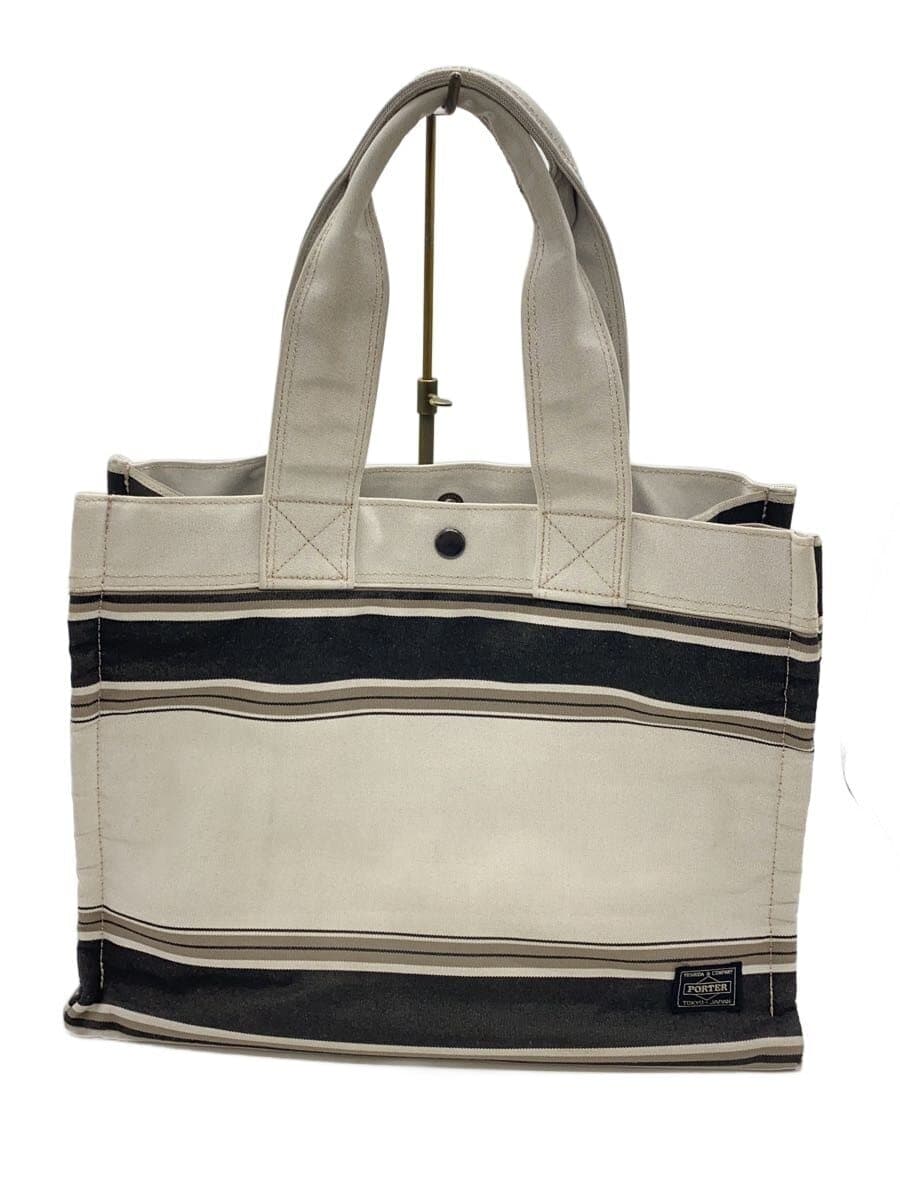HEAD PORTER Tote Bag -- GRY Stripes