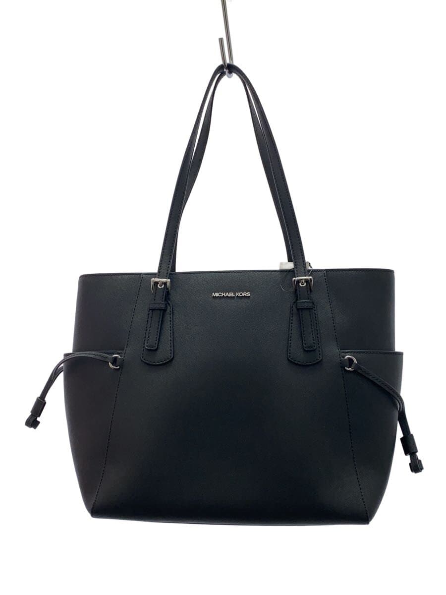 MICHAEL KORSVOYAGER LARGE SAFFIANO LEATHER TOTE BAG BLK 35s5sv6t7l