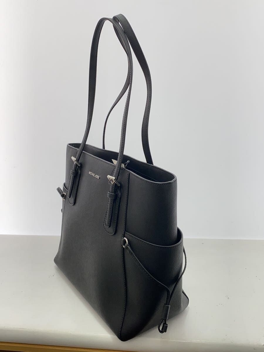 MICHAEL KORSVOYAGER LARGE SAFFIANO LEATHER TOTE BAG BLK 35s5sv6t7l 2