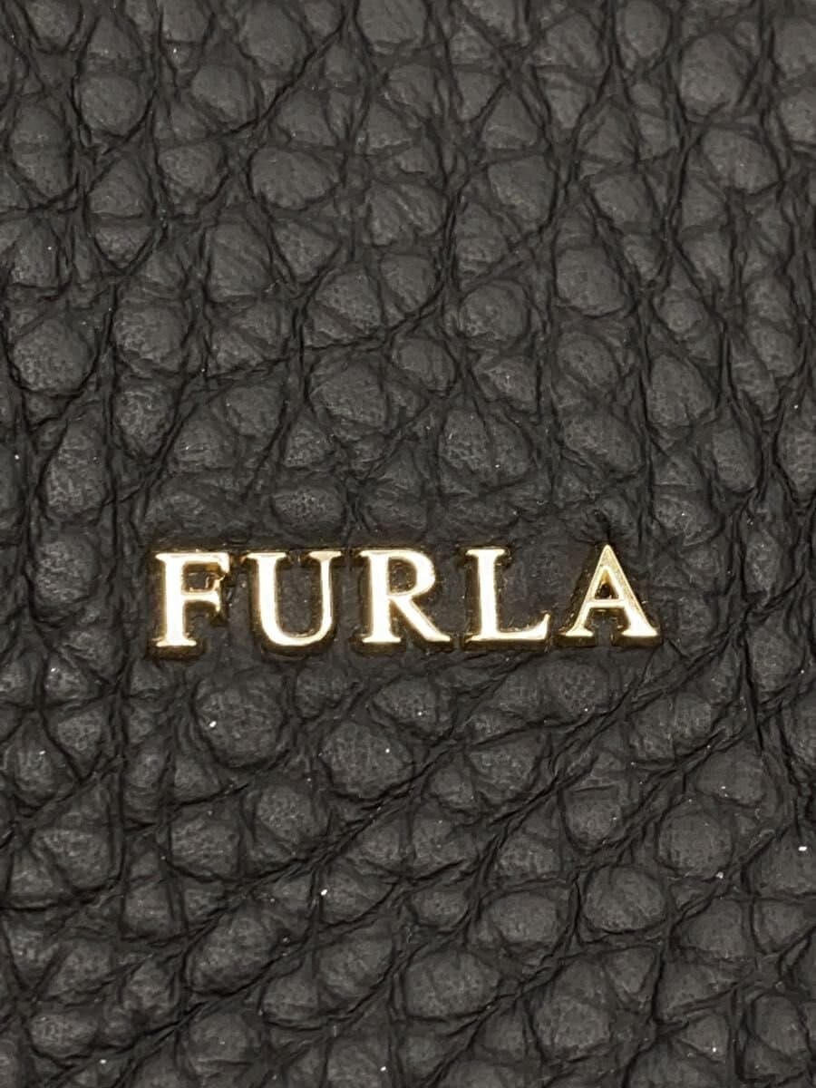 FURLA Shoulder Bag Leather BLK f6914 5