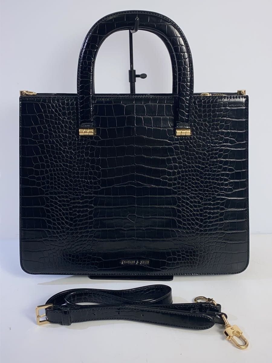 CHARLES&KEITH Tote Bag BLK Animal CK2-30781004 2-Way 8