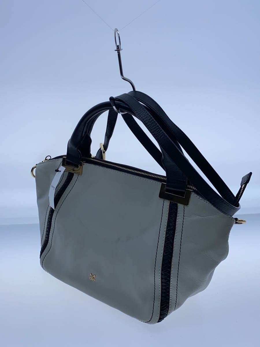 SAZABY Shoulder Bag Leather GRY 2