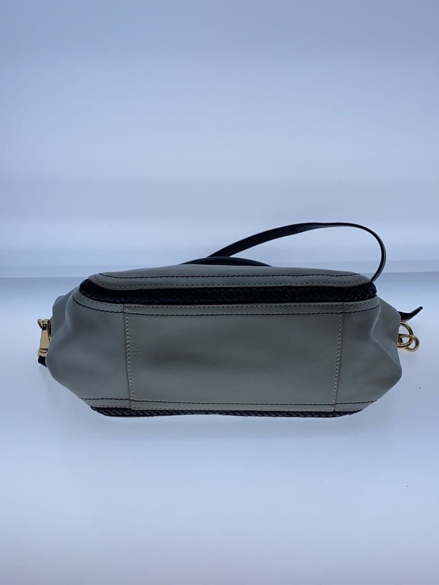 SAZABY Shoulder Bag Leather GRY 4