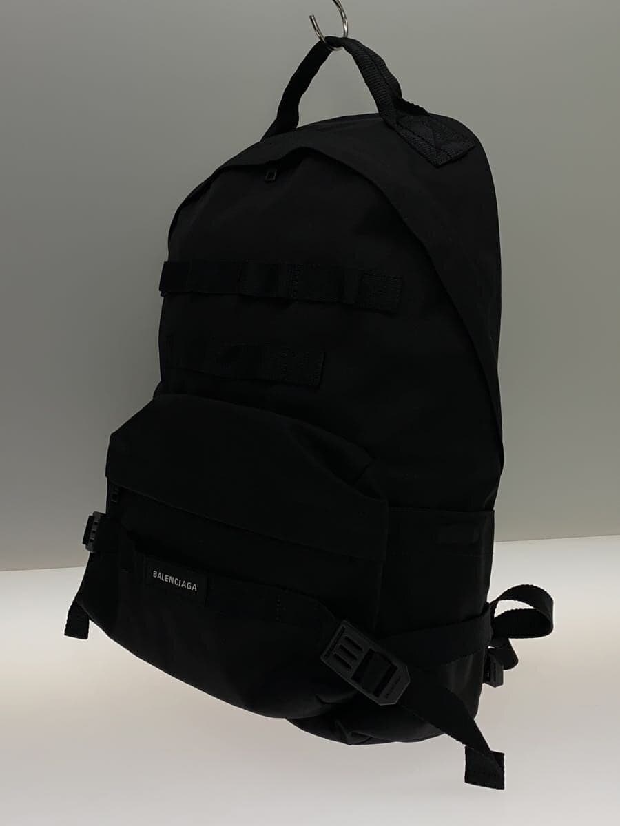 BALENCIAGA Medium Carry Military Backpack Rucksack -- BLK 2