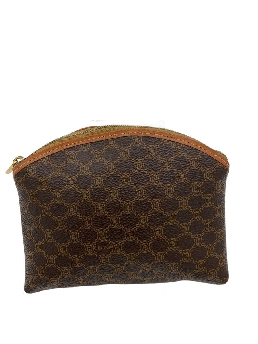 CELINE Pouch PVC BRW All Over Pattern Macadam