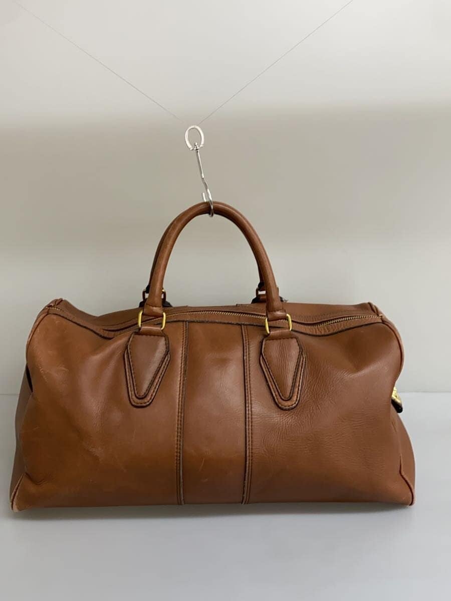 PORTER Boston Bag Leather BRW Solid With Wear 3