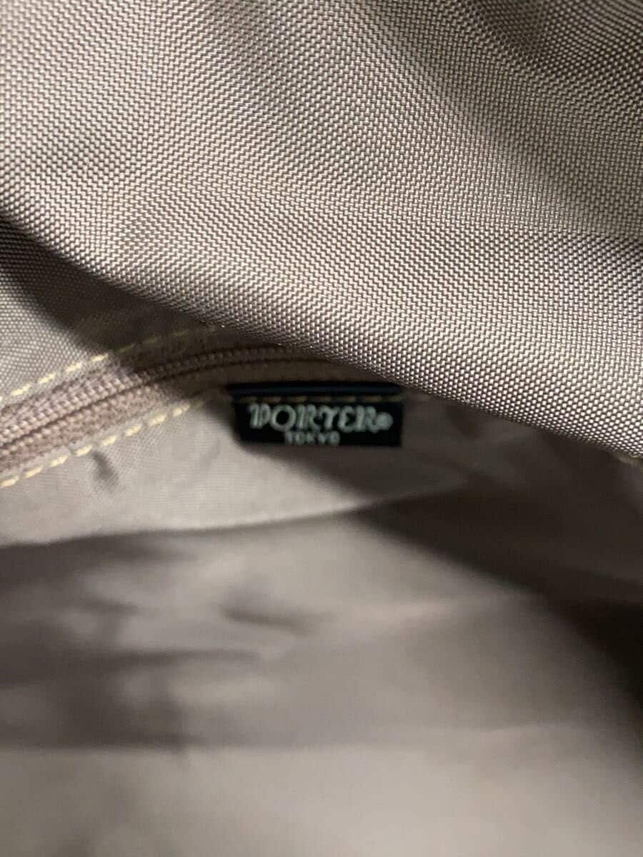 PORTER Boston Bag Leather BRW Solid With Wear 5