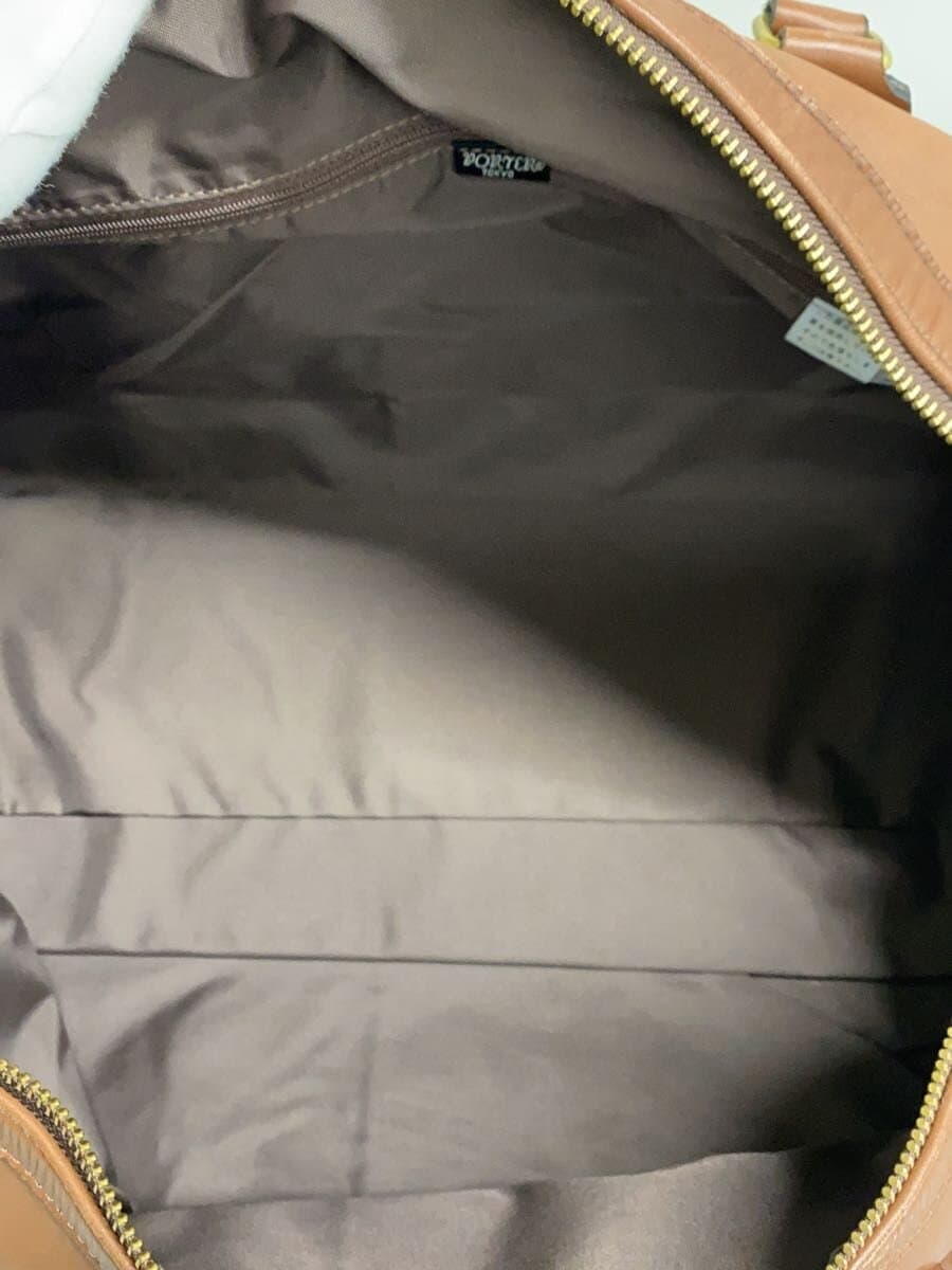 PORTER Boston Bag Leather BRW Solid With Wear 6