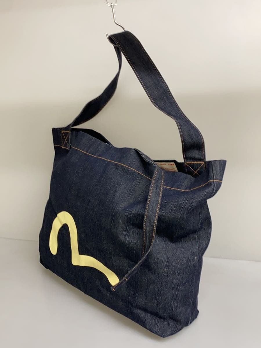 EVISU Shoulder Bag Denim NVY Solid Denim Seagull Messenger Bag 2