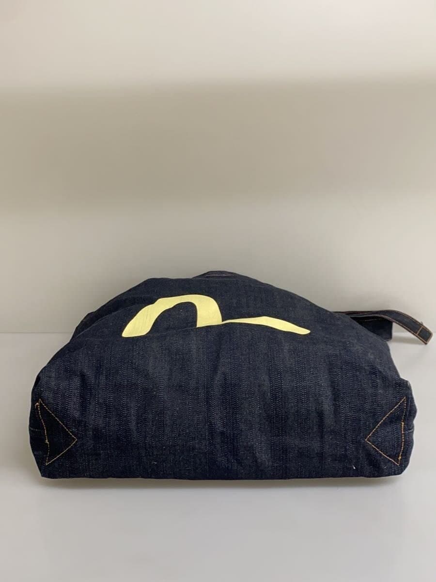 EVISU Shoulder Bag Denim NVY Solid Denim Seagull Messenger Bag 4