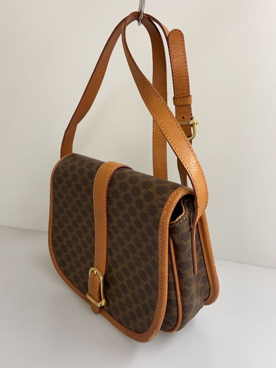 CELINE shoulder bag leather BRW all-over pattern DM92 2