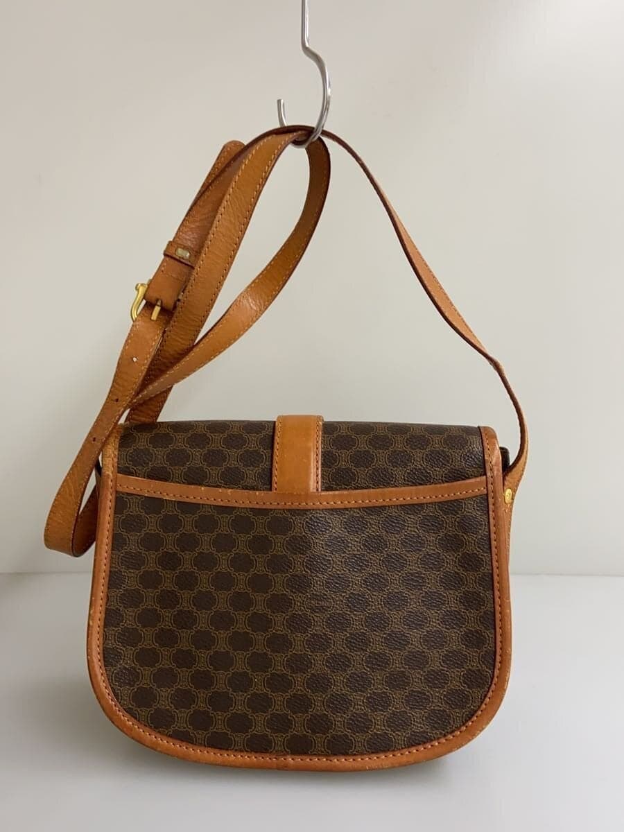 CELINE shoulder bag leather BRW all-over pattern DM92 3