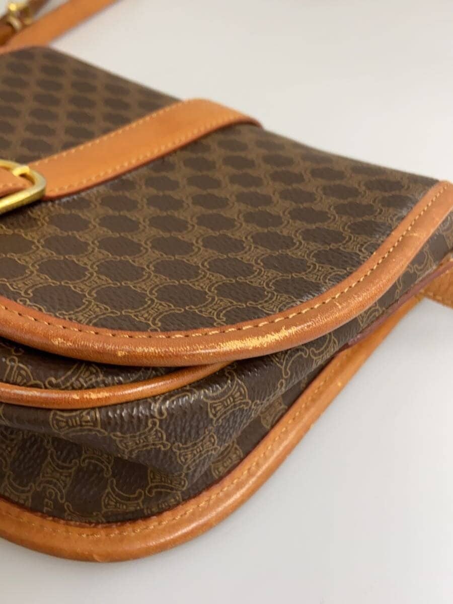 CELINE shoulder bag leather BRW all-over pattern DM92 8