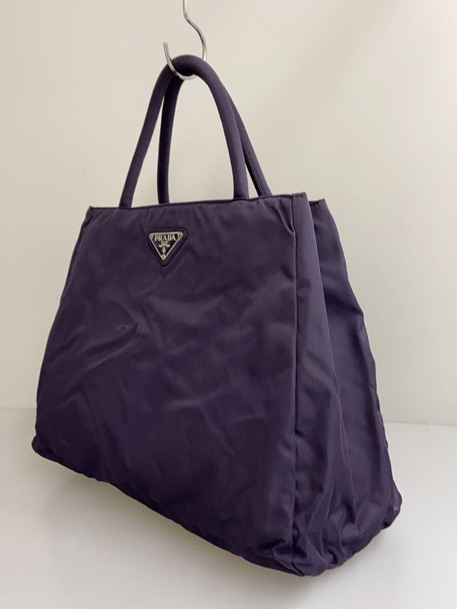 PRADA handbag nylon navy plain 2