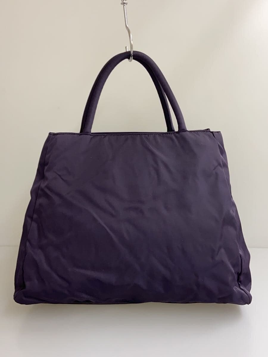 PRADA handbag nylon navy plain 3