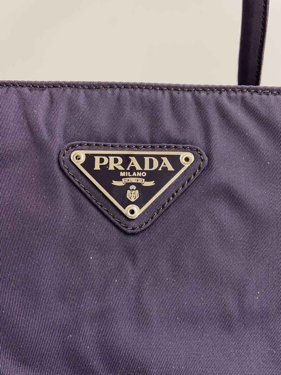 PRADA handbag nylon navy plain 5