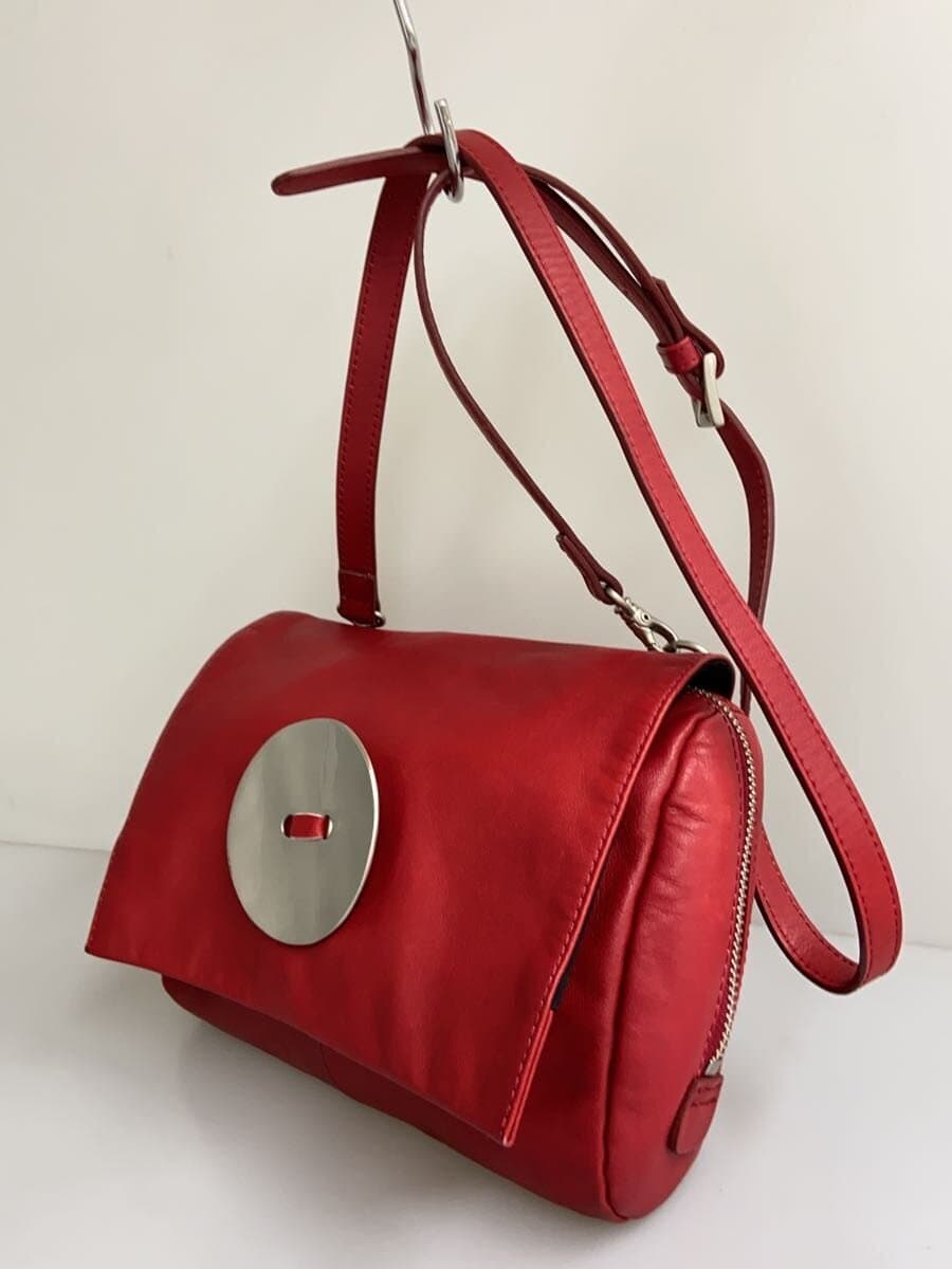 Kawa-kawa shoulder bag Leather RED 2