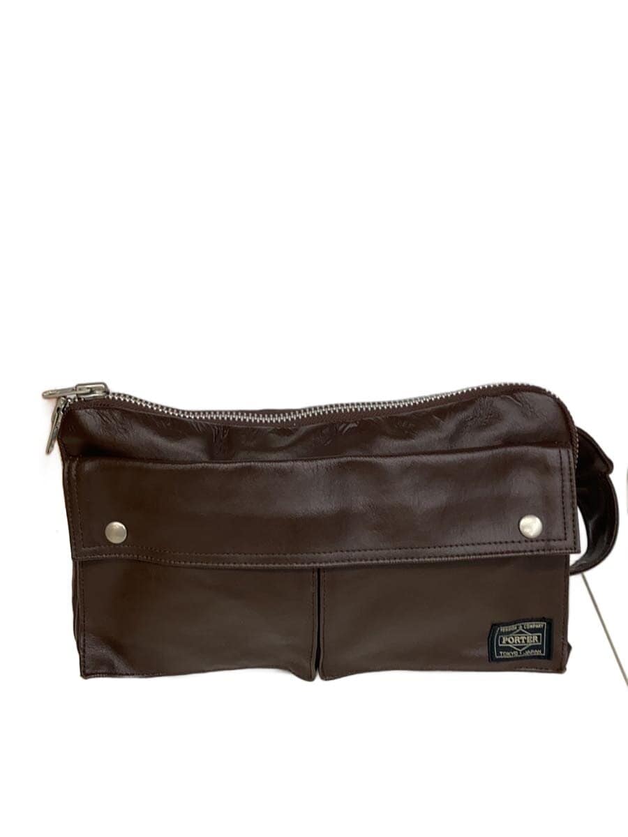 PORTER Shoulder Bag Leather BRW Solid