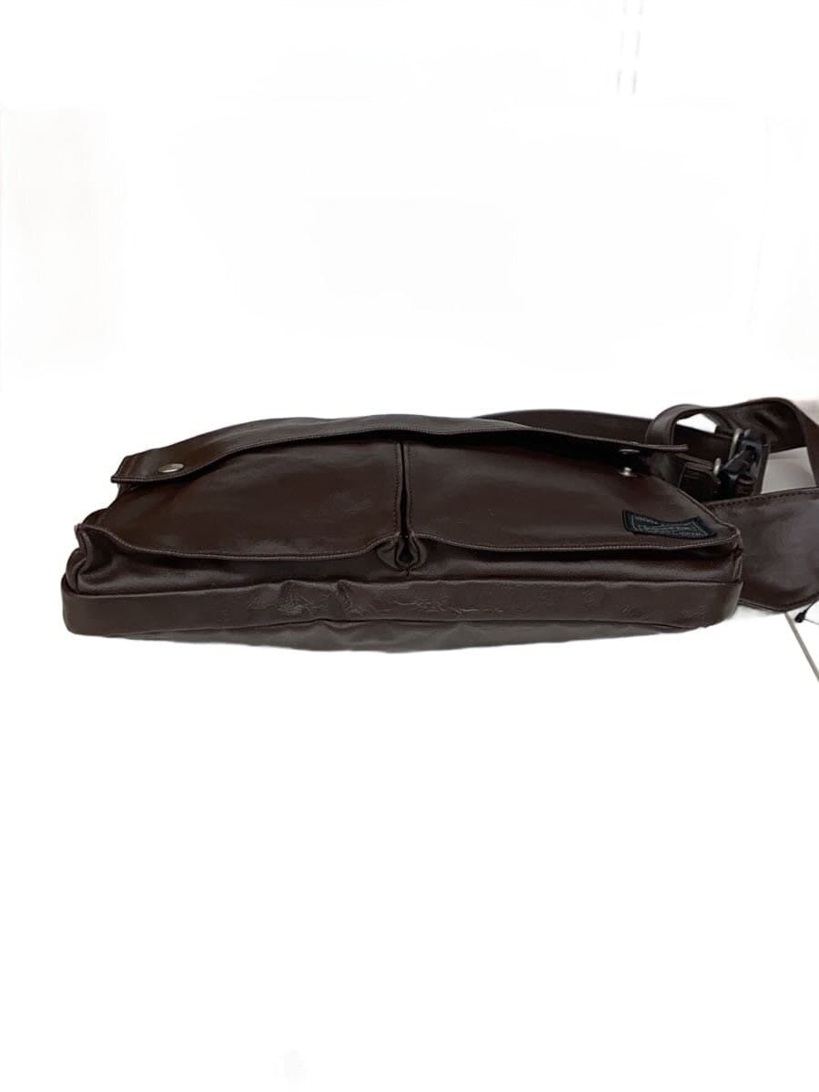 PORTER Shoulder Bag Leather BRW Solid 4