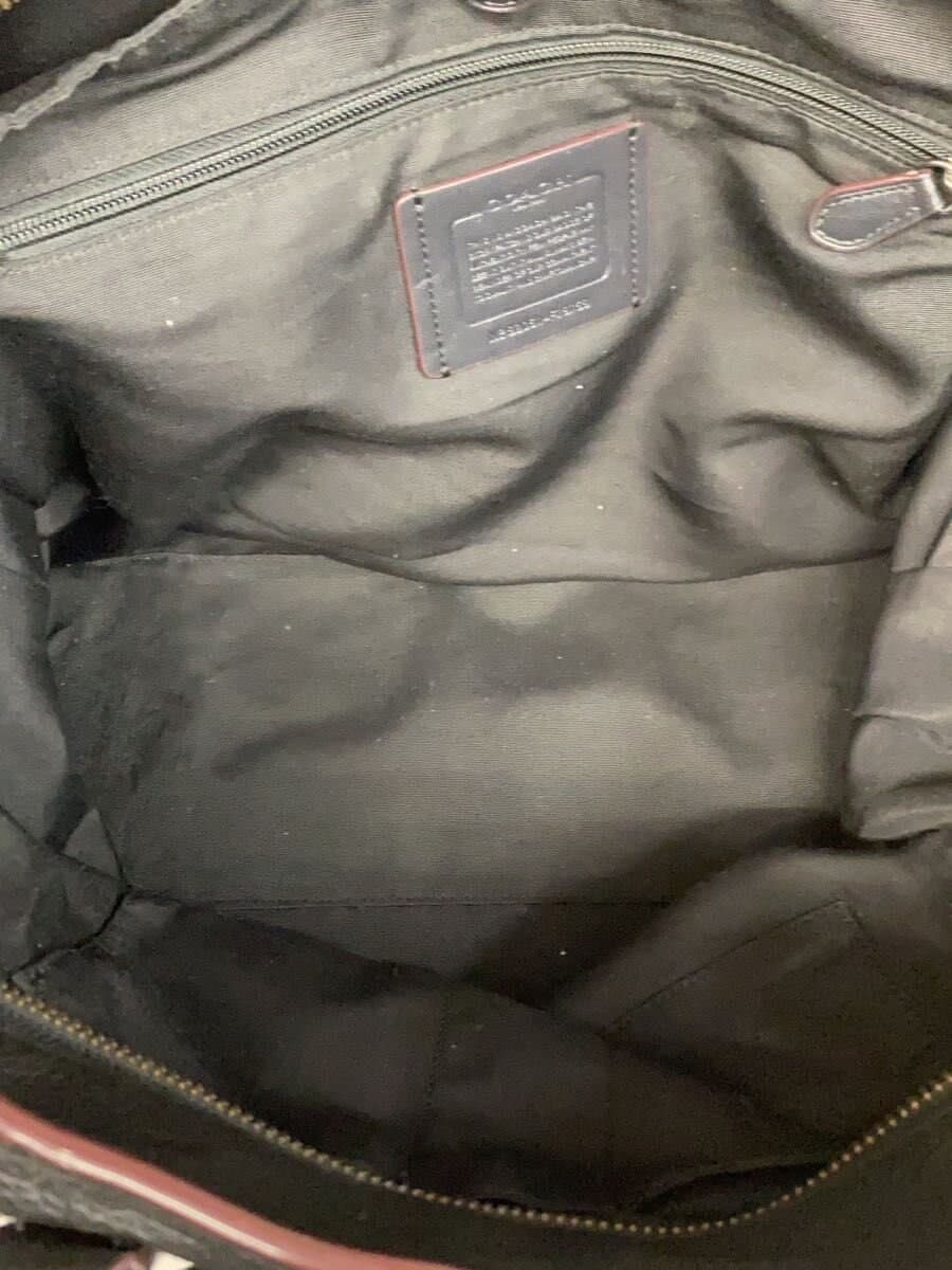 COACH tote bag leather black plain F78768 6