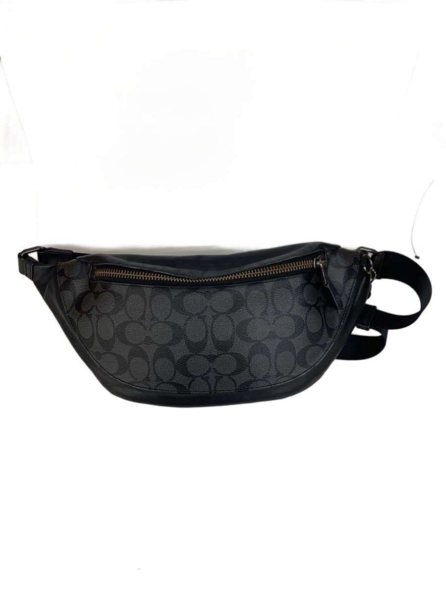 COACH Waist Bag Leather BLK All-over Pattern F78777
