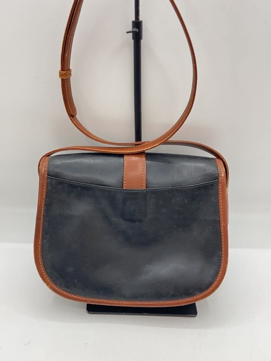 CELINE Shoulder Bag Leather BLK 3