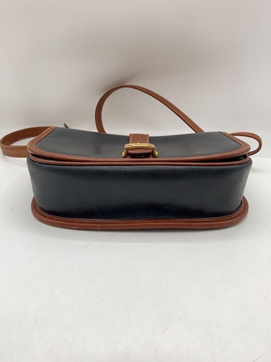 CELINE Shoulder Bag Leather BLK 4