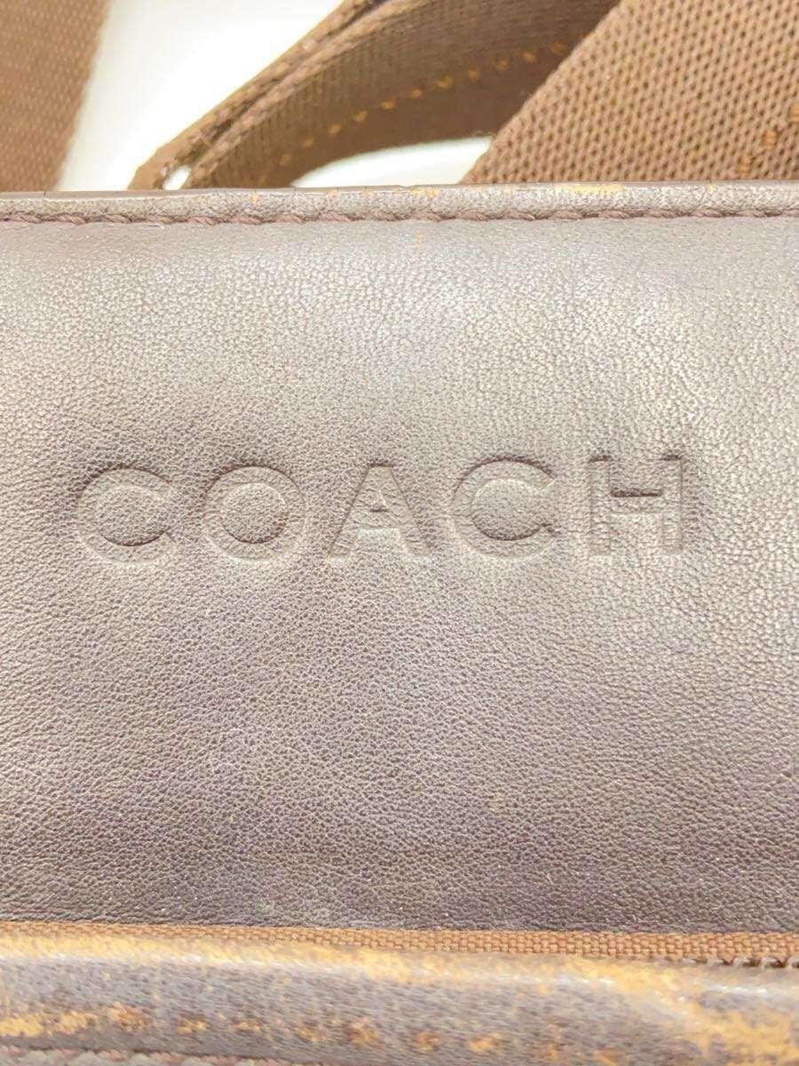 COACH Shoulder Bag PVC BRW Check F70751 5