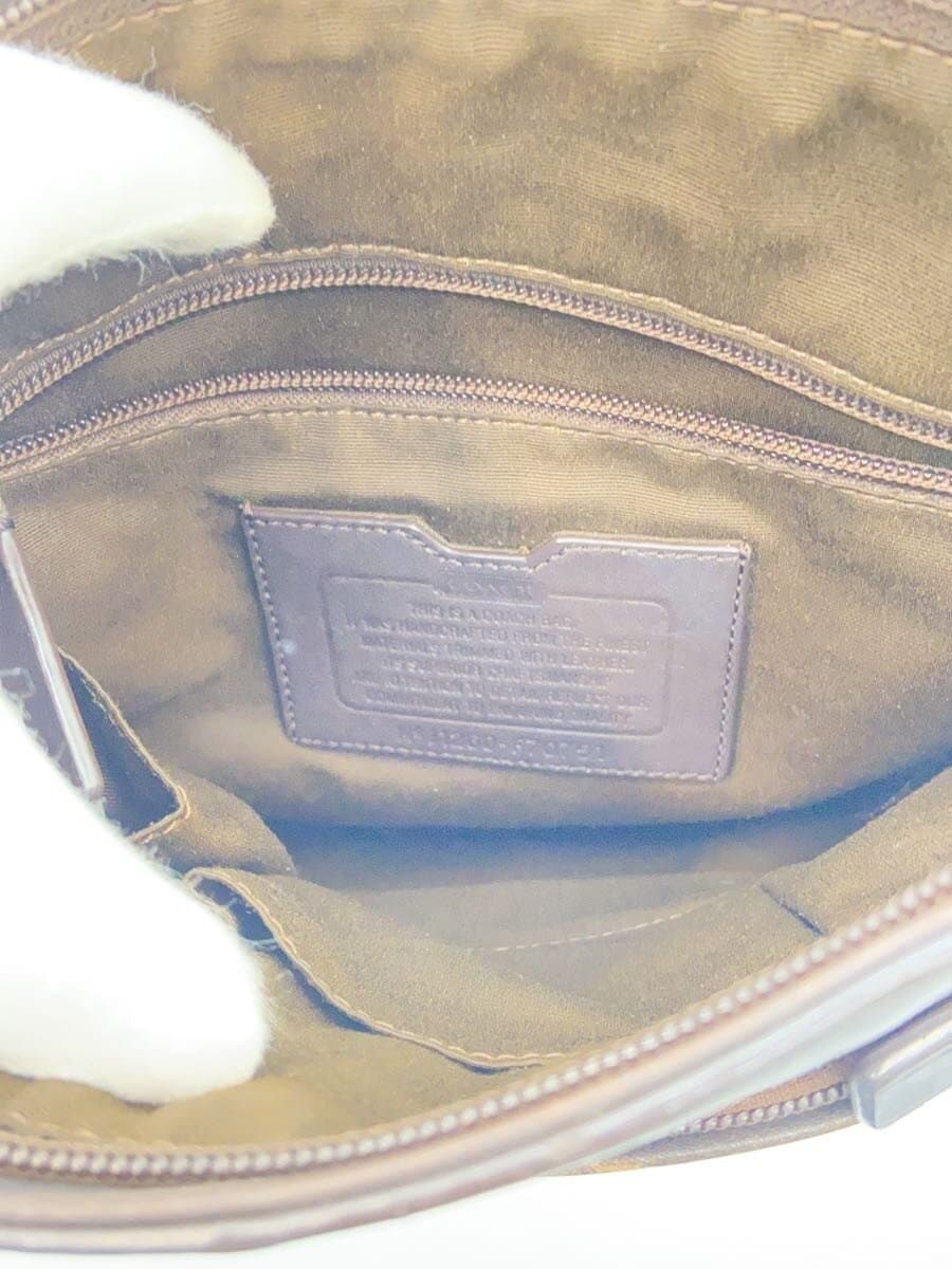 COACH Shoulder Bag PVC BRW Check F70751 6