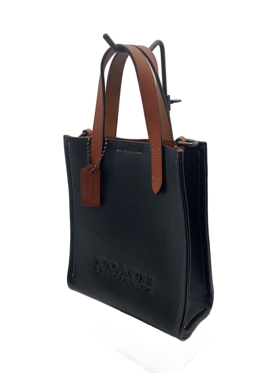 COACH Shoulder Bag Leather BLK cz214 2