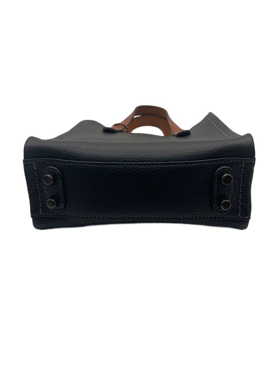 COACH Shoulder Bag Leather BLK cz214 4