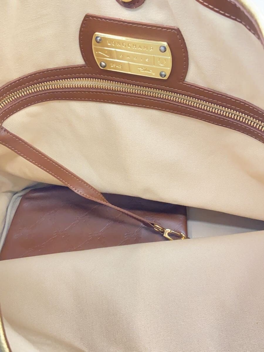 LONGCHAMP Tote Bag Leather BRW 6