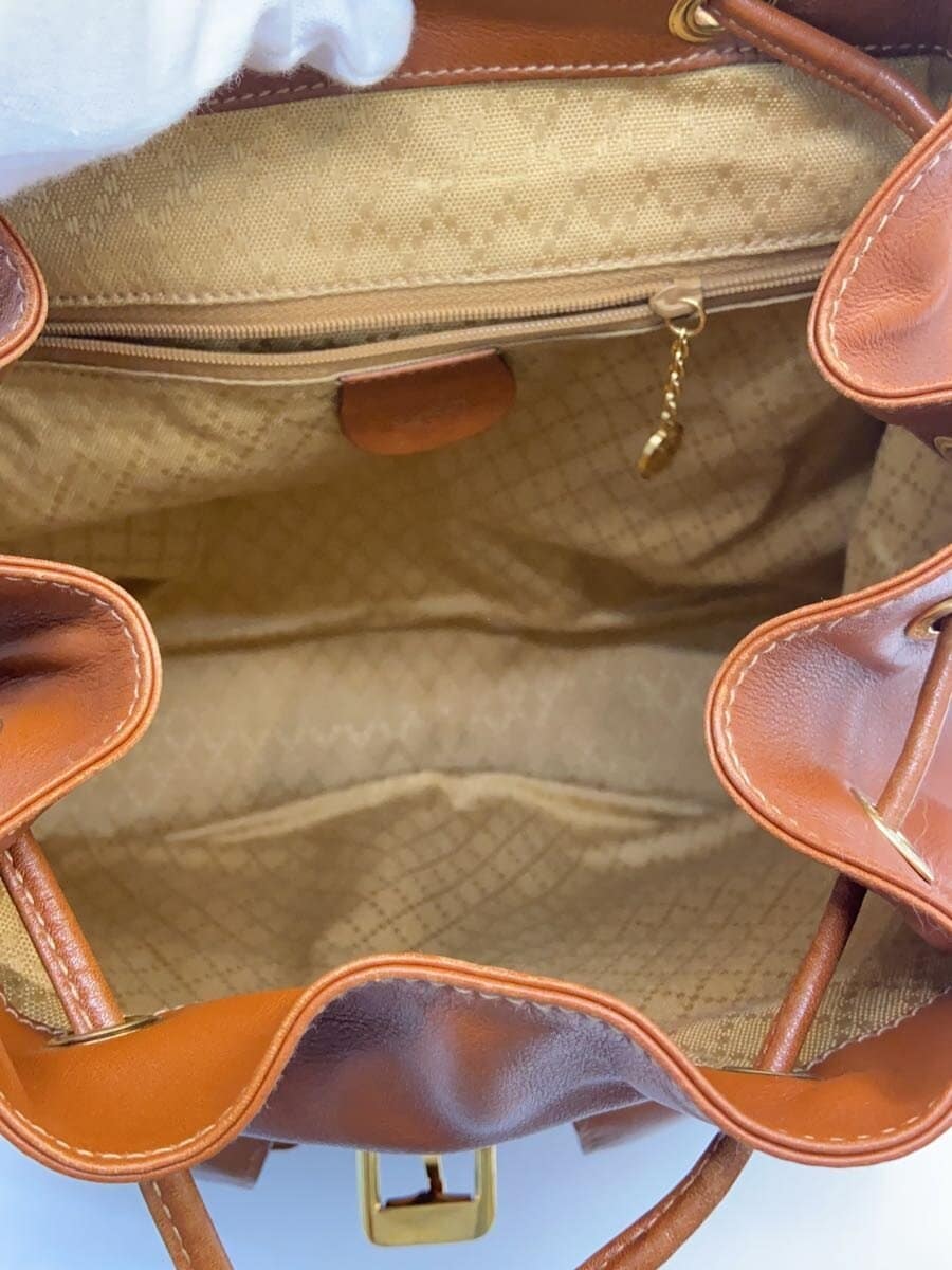 GUCCI Bamboo Backpack Leather BRW 5