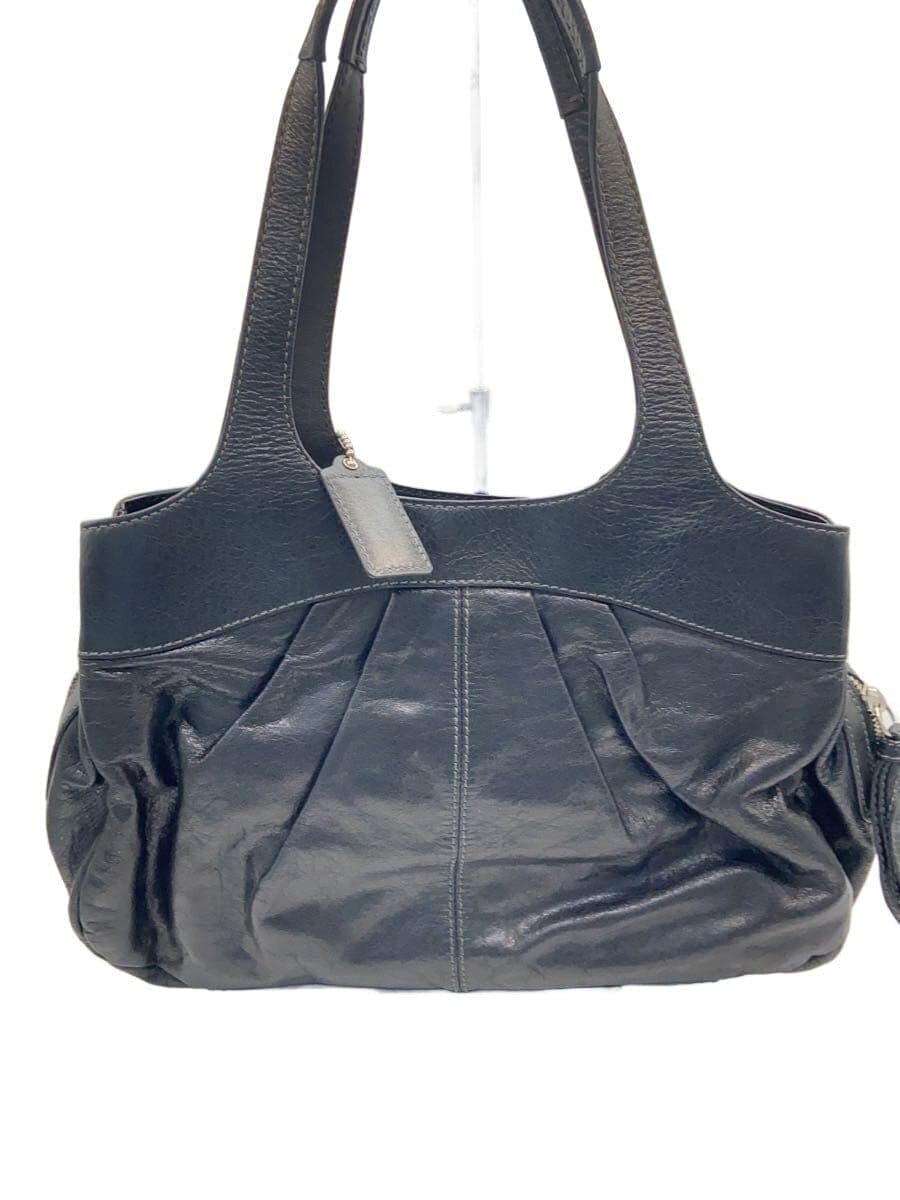 COACH handbag leather black F14052 3