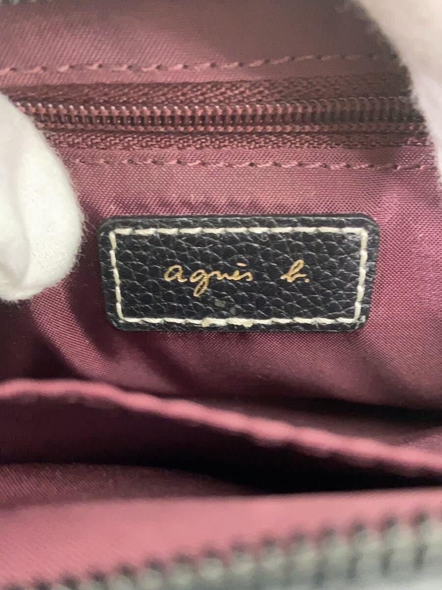 agnes b. shoulder bag leather BLK 5