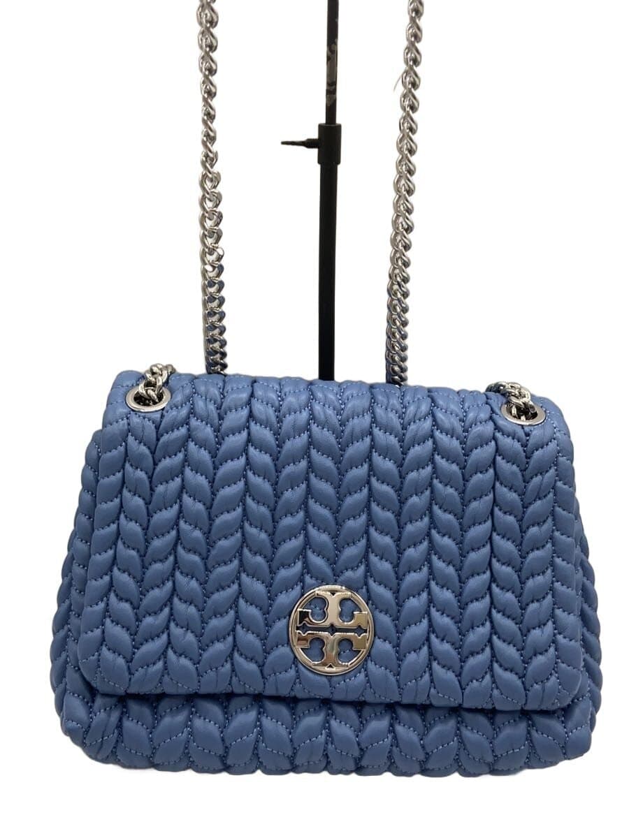 TORY BURCH Willa Fresh Sand Shoulder Bag Leather BLU