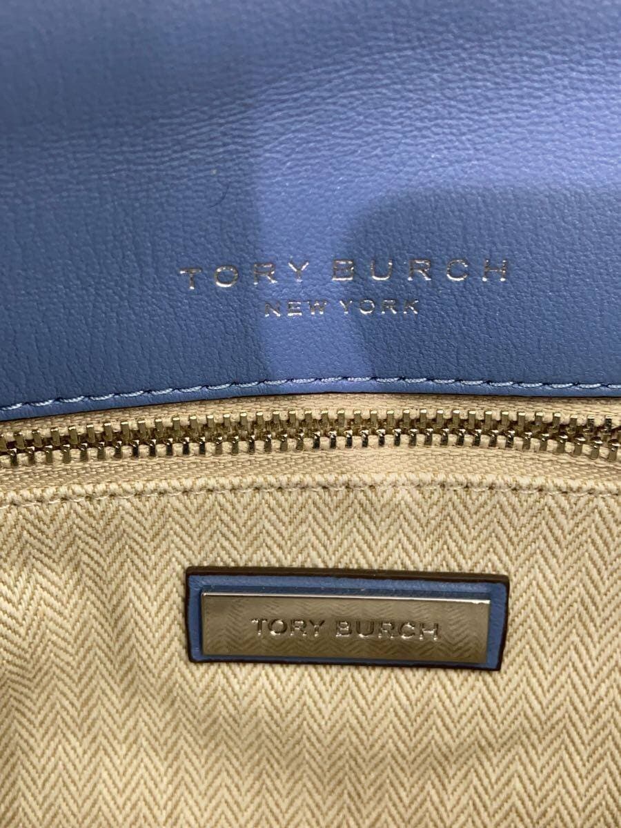 TORY BURCH Willa Fresh Sand Shoulder Bag Leather BLU 5