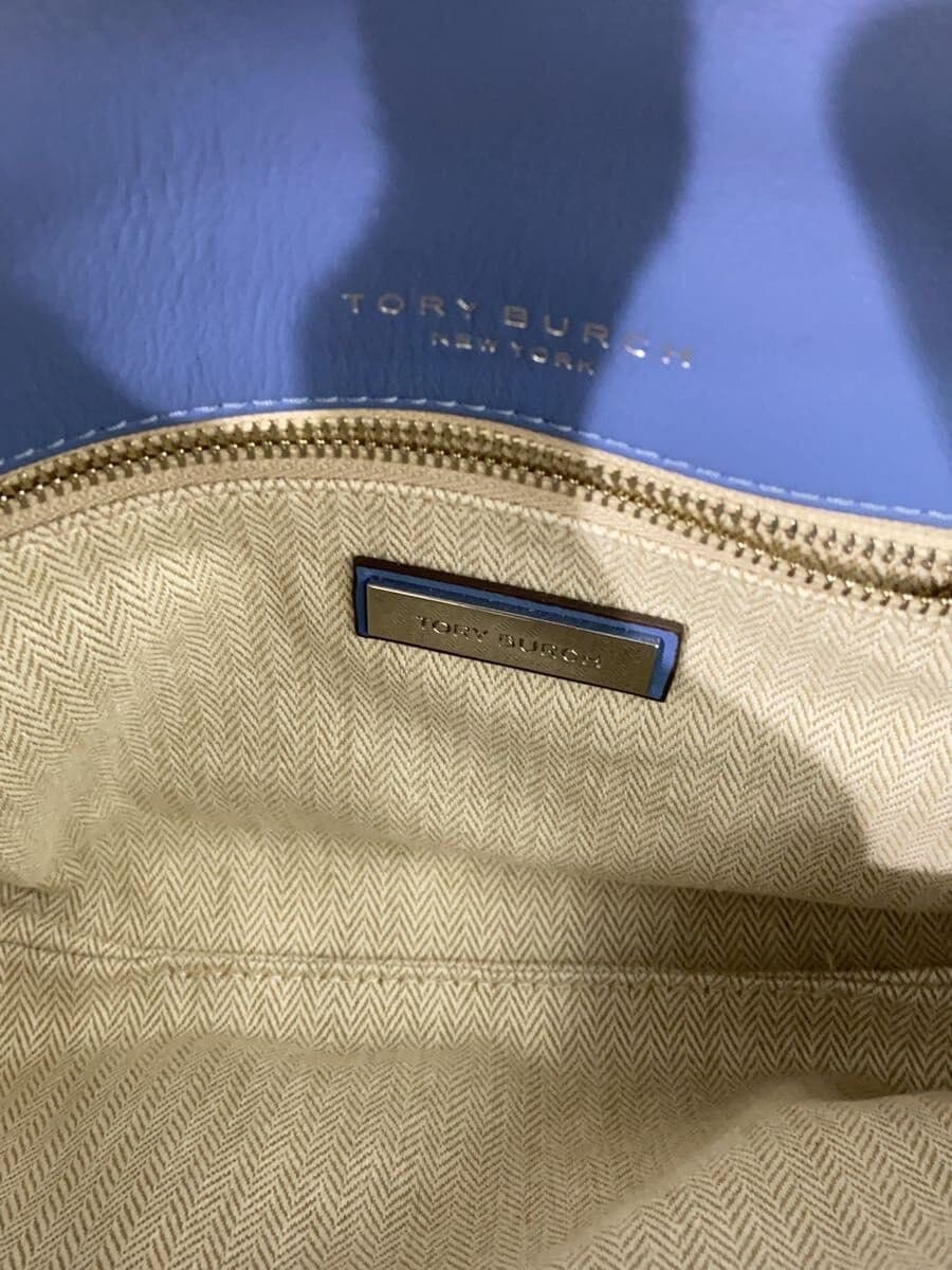 TORY BURCH Willa Fresh Sand Shoulder Bag Leather BLU 6