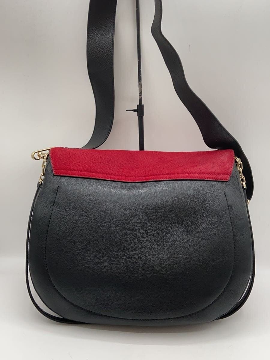 FURLA shoulder bag hair-on-hide RED 3