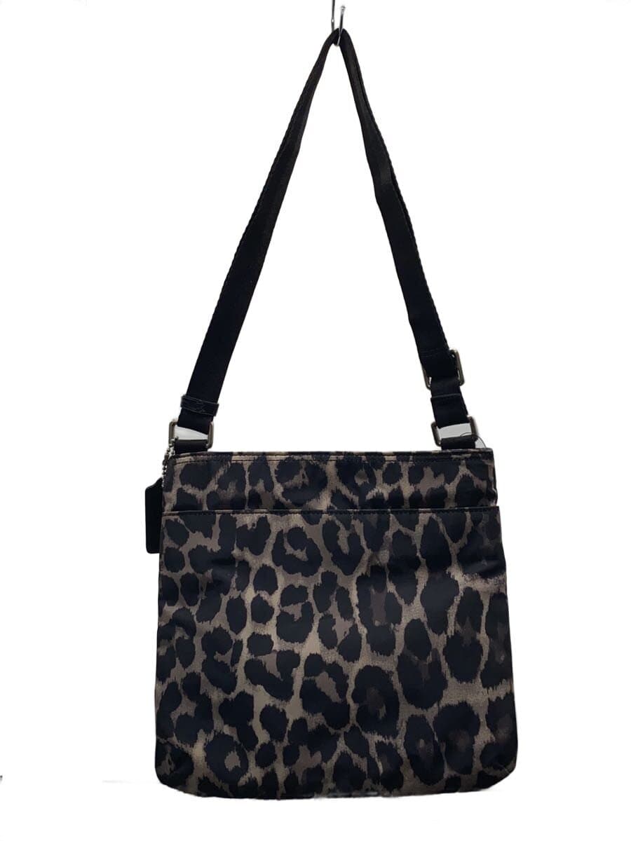 COACH Leopard Print Shoulder Bag Nylon BEG Animal Print e1376-f77429 2