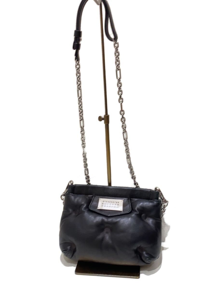 Maison Margiela Glam Slam Shoulder Bag Leather Black Plain Model No: S56WF0161