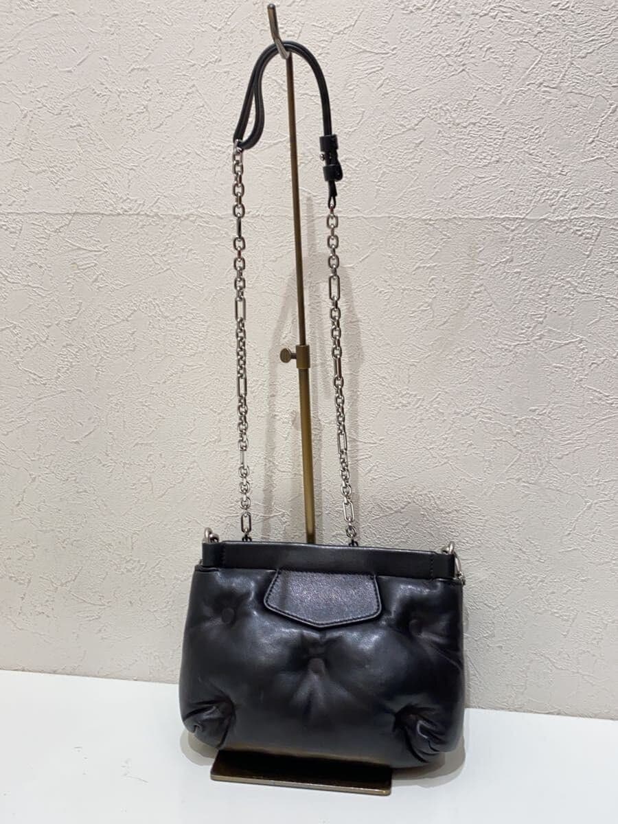 Maison Margiela Glam Slam Shoulder Bag Leather Black Plain Model No: S56WF0161 3