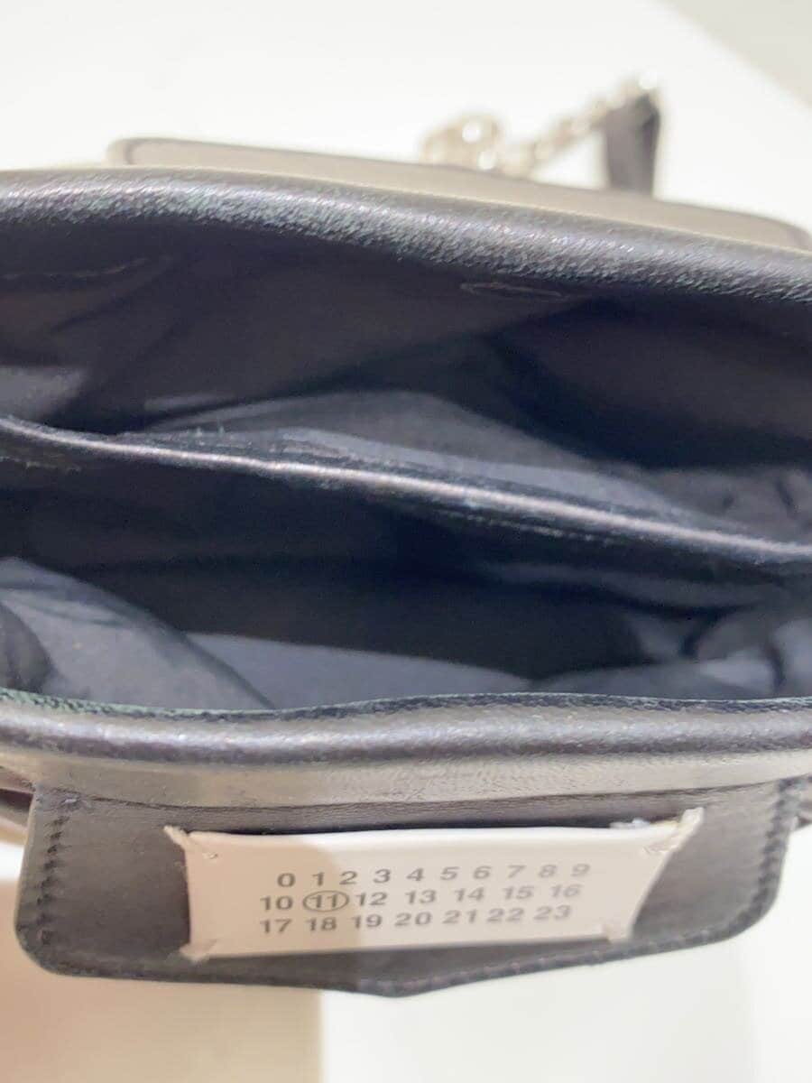 Maison Margiela Glam Slam Shoulder Bag Leather Black Plain Model No: S56WF0161 6