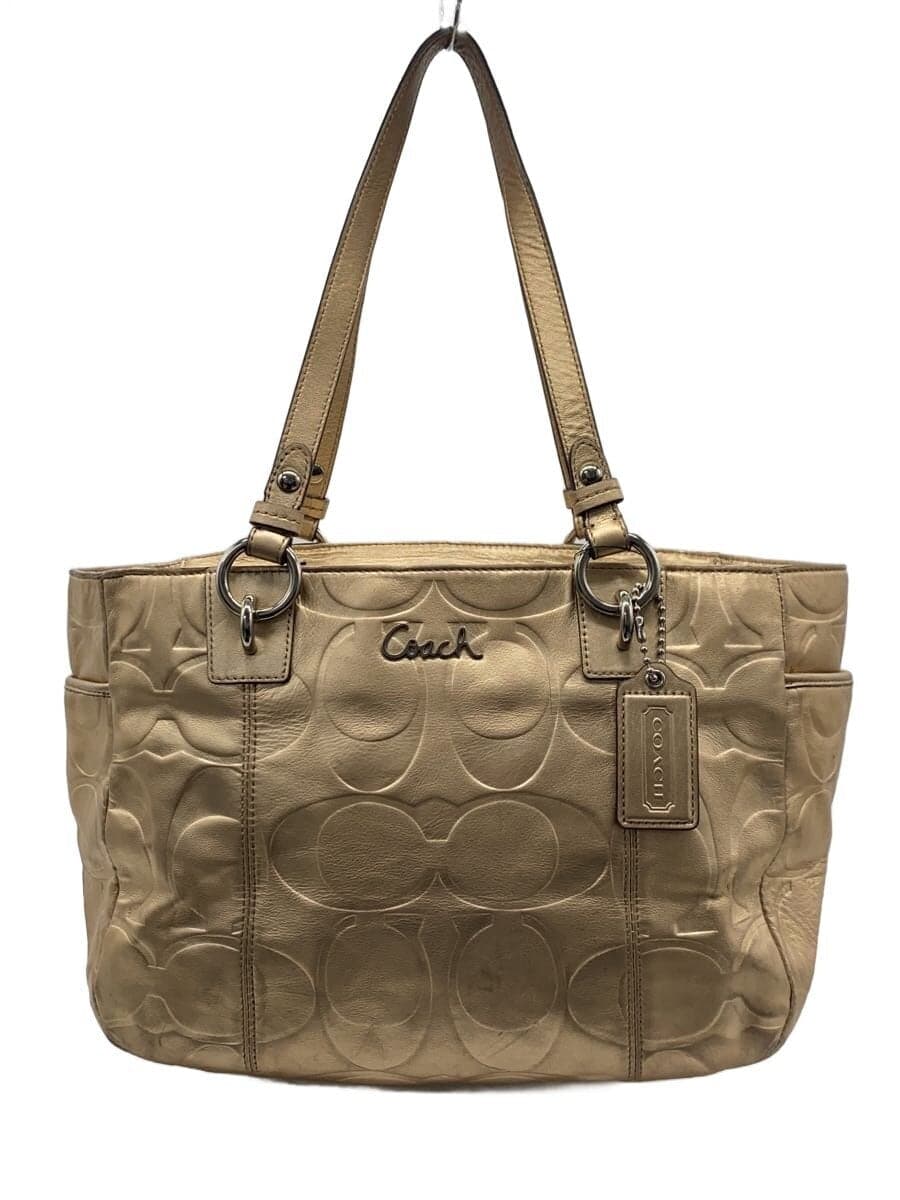 COACH Signature Tote Bag -- GLD All-over Print J1169-F17727
