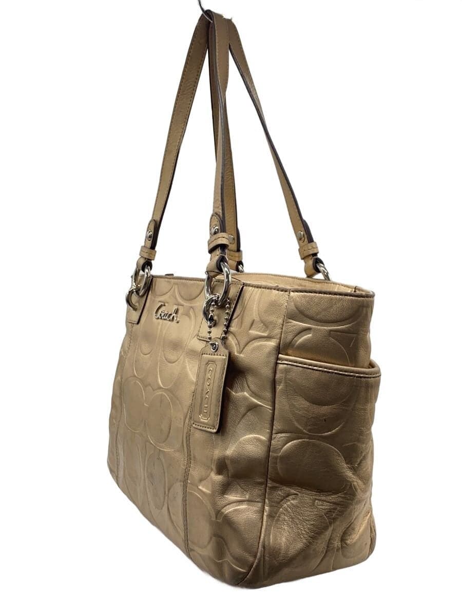 COACH Signature Tote Bag -- GLD All-over Print J1169-F17727 2