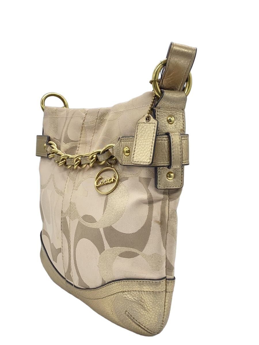 COACH Signature Shoulder Bag -- GLD All-over Print D1276-F19620 2
