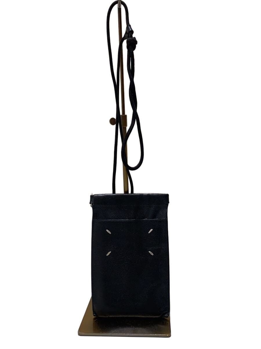 Maison Margiela Document Holder Shoulder Bag Leather BLK S55UI0207 With Wear