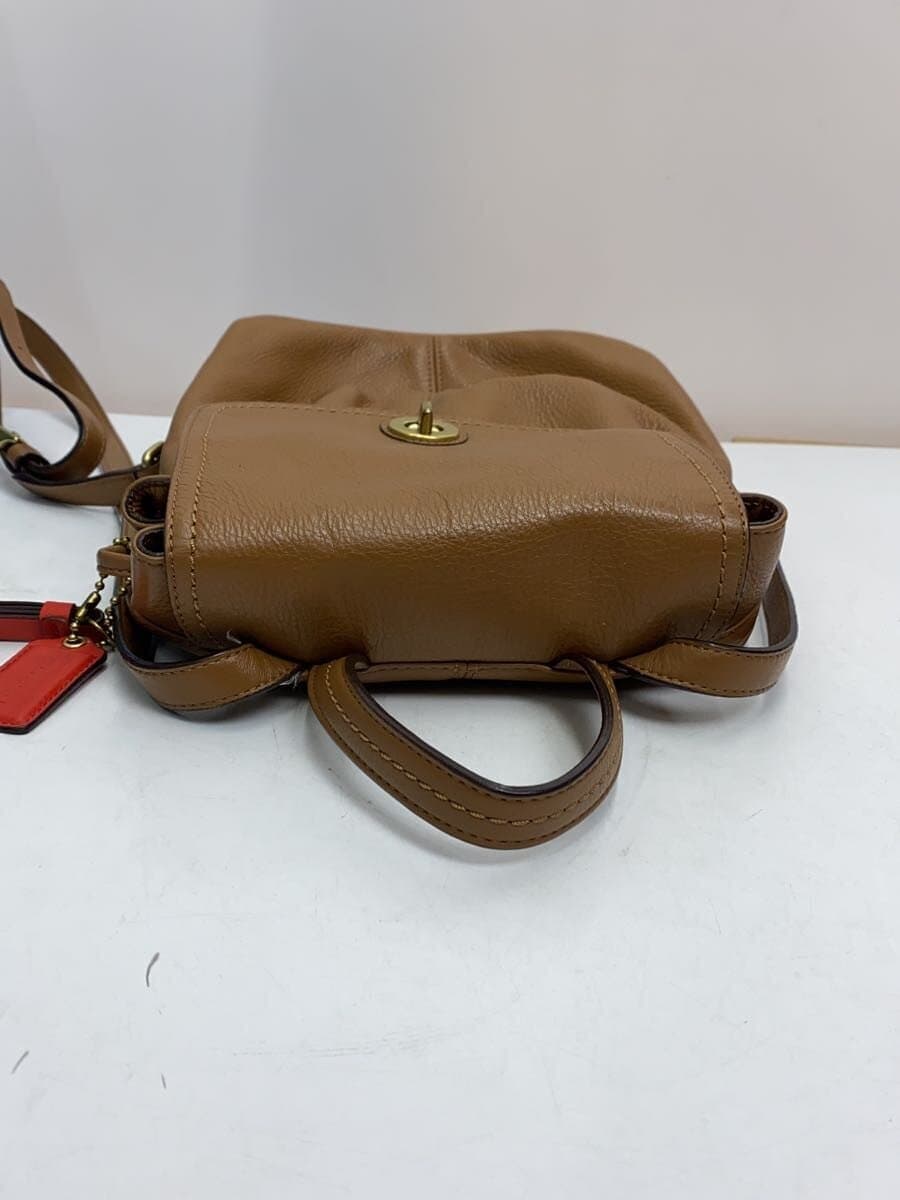 COACH Backpack Leather BRW Solid F24385 4