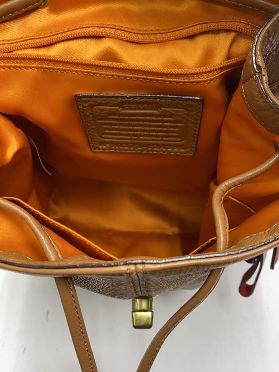 COACH Backpack Leather BRW Solid F24385 6