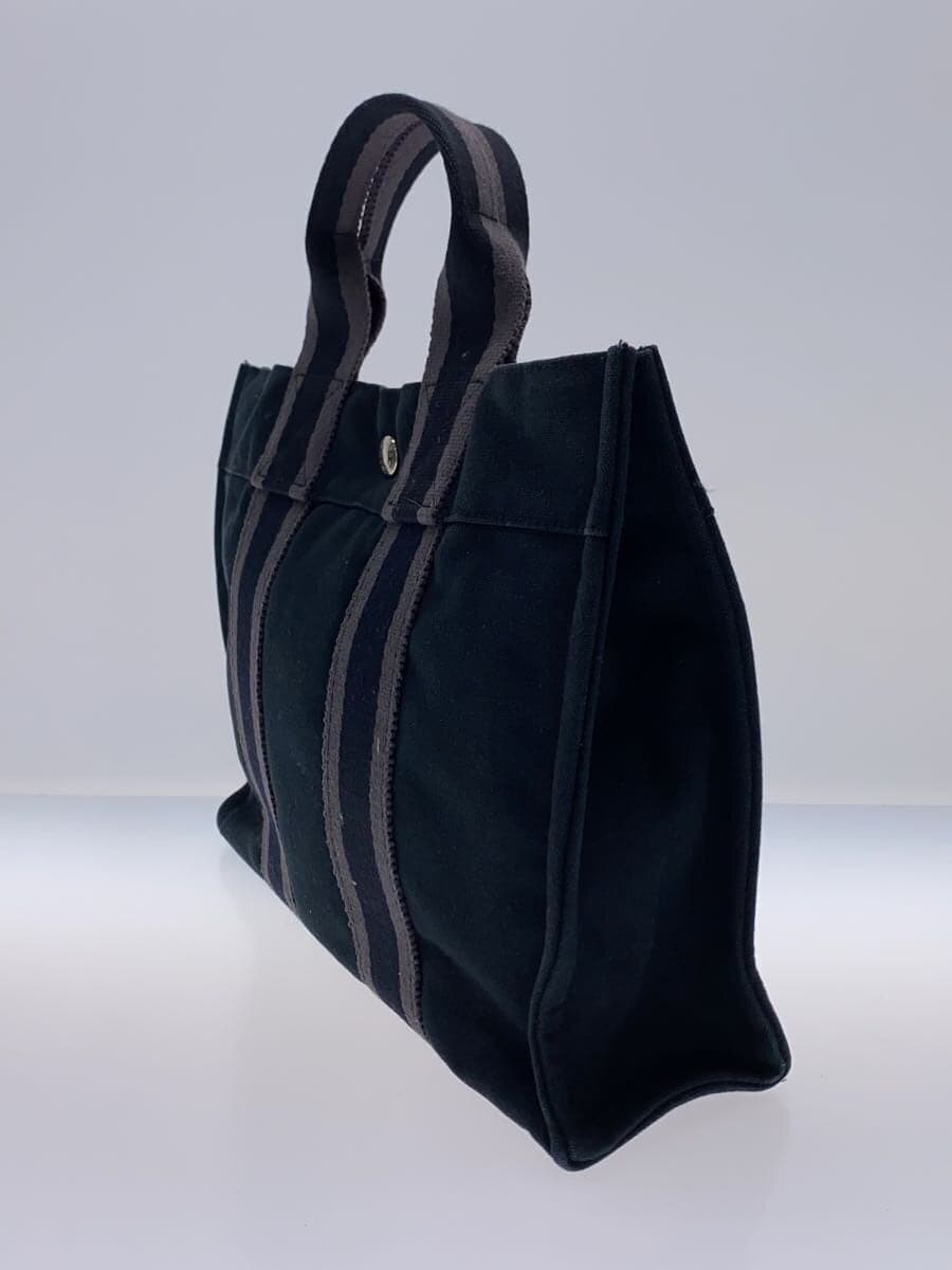 HERMES tote bag cotton BLK 2